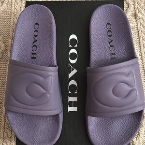 Coach Women’s Size 10 Purple Rubber Slippers